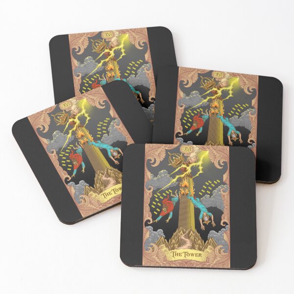 Item preview, The Tower Tarot Illustration  designed and sold by WOLForDEER.