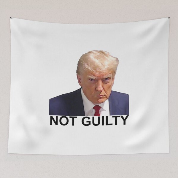 Item preview, Donald Trump Mugshot - Not Guilty designed and sold by LightningJelly.