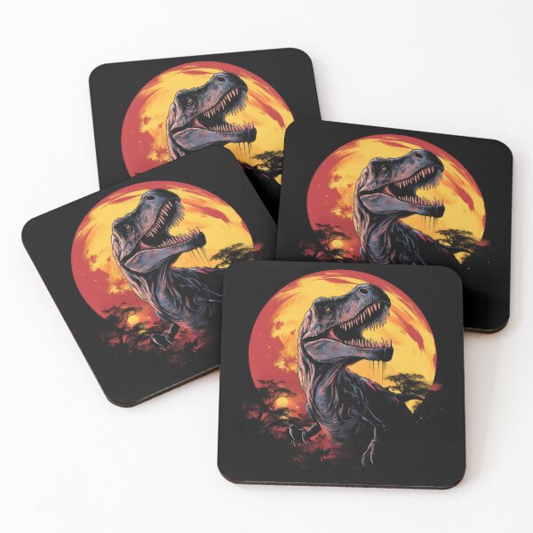 Item preview, Bold T-Rex Against Lunar Tyrant in Wild Solarization Style designed and sold by eyestetix.