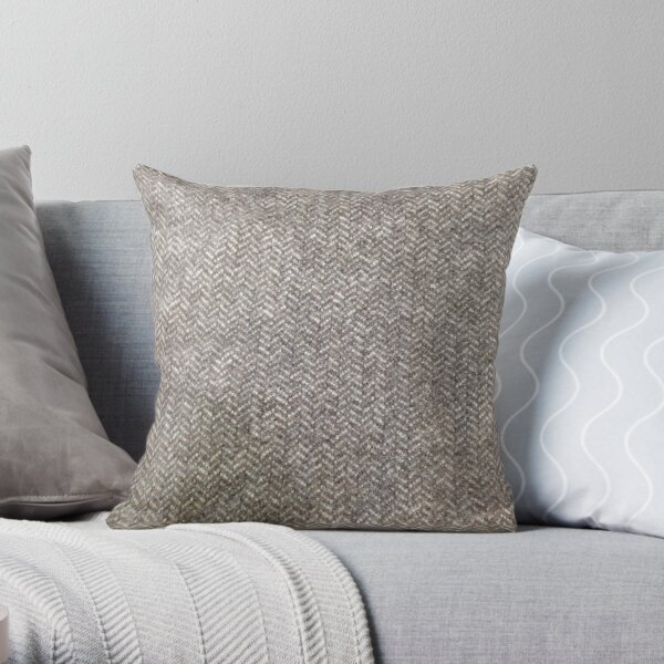 Handwoven tweed Throw Pillow