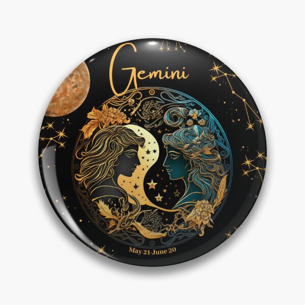 Item preview, Gemini Zodiac Sign with its Ruling Planet Mercury designed and sold by ieluxury.