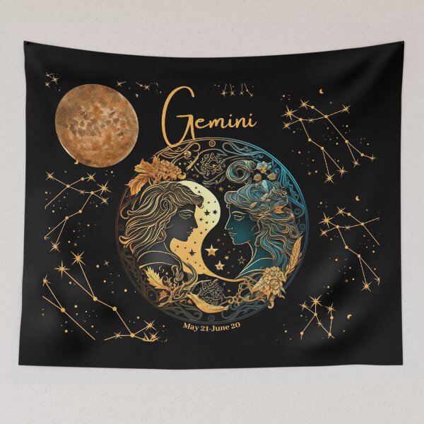 Item preview, Gemini Zodiac Sign with its Ruling Planet Mercury designed and sold by ieluxury.