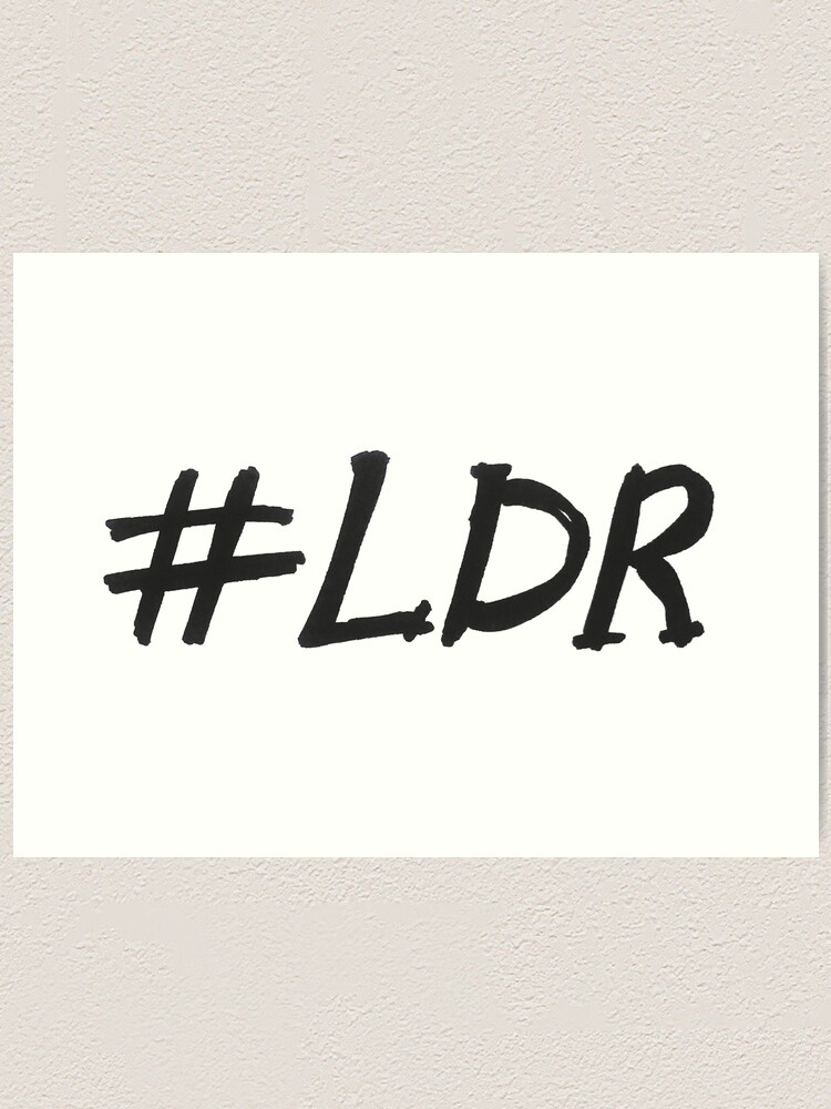 Alternate view of #LDR - long distance relationship Art Print