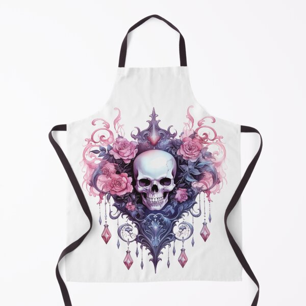 Item preview, Spooky Halloween Pink Flower Skull designed and sold by ArtFromBeyond.