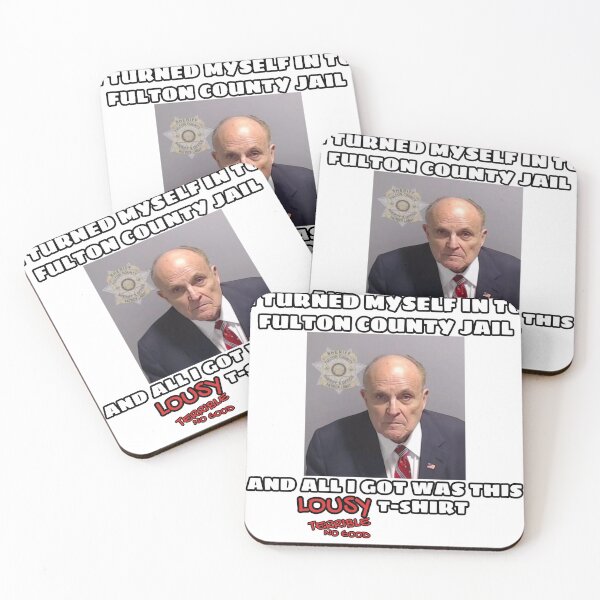 Item preview, Rudy Giuliani Mugshot T-Shirt designed and sold by loftzo.