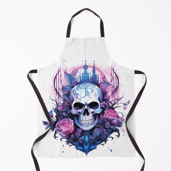 Item preview, Spooky Halloween Pink Flower Rose Skull designed and sold by ArtFromBeyond.