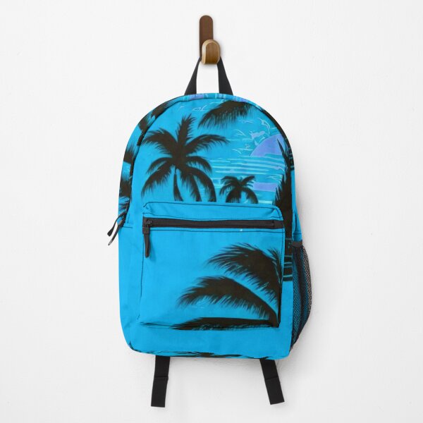 Item preview, Blue Retro Neon Palm Tree designed and sold by SassyArtistry.