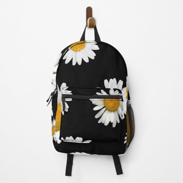 Item preview, White Daisies on Black Floral Pattern designed and sold by sassandsun.