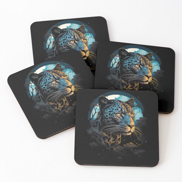 Item preview, Leopard Silhouette against Lunar Majesty  in Wild Solarization 2 designed and sold by eyestetix.