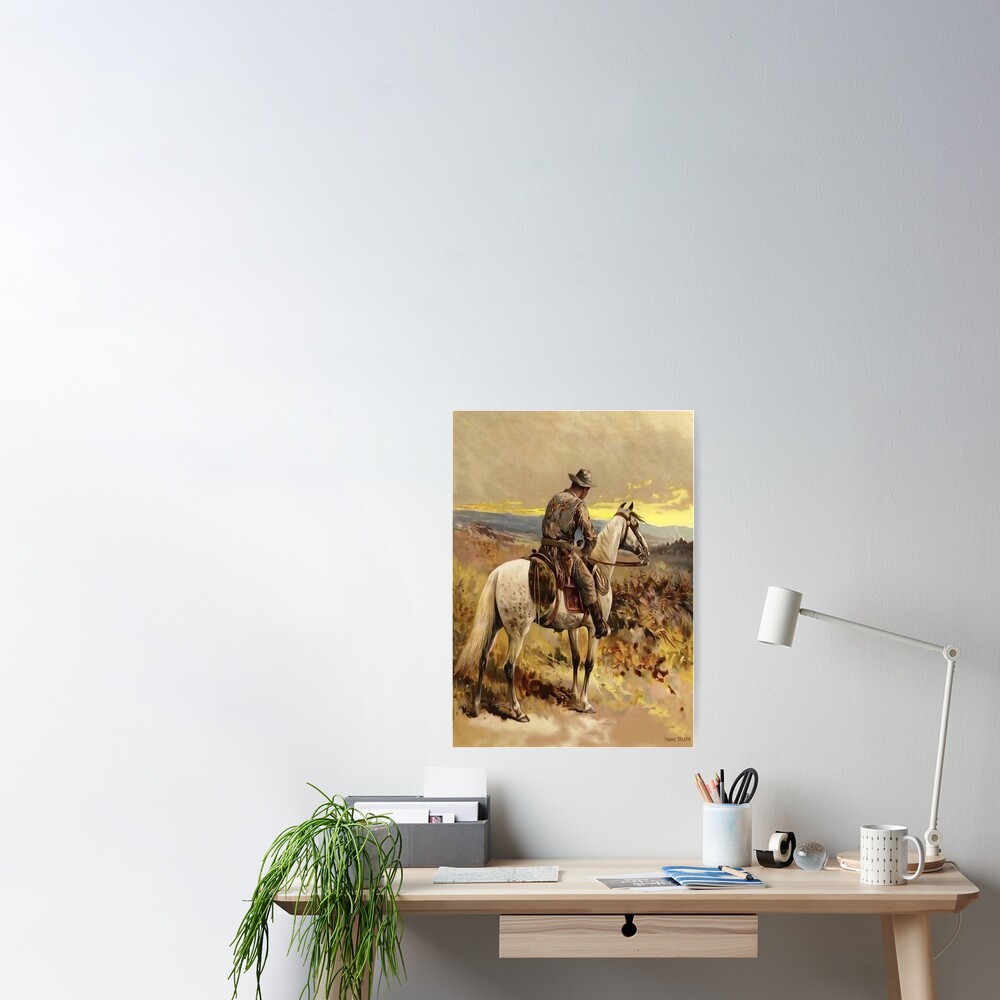 Dusty Western Watercolor “Posse - The Chase” Art Board Print for Sale by  PatricianneK