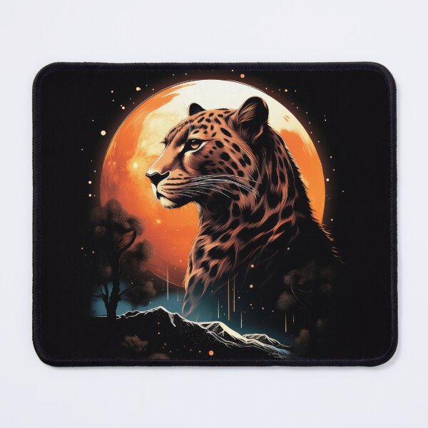 Item preview, Leopard Silhouette against Lunar Majesty in Wild Solarization 3 designed and sold by eyestetix.