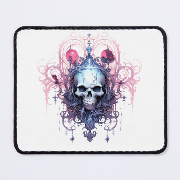 Item preview, Spooky Halloween Pink Flower Rose Skull designed and sold by ArtFromBeyond.