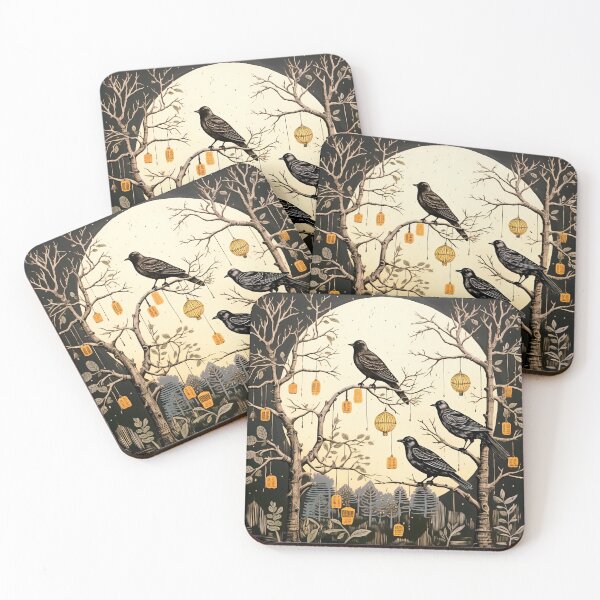 Item preview, Mystic Moonlit Gathering: Crows, Lanterns, and Halloween Whispers designed and sold by GDF-Karalee.
