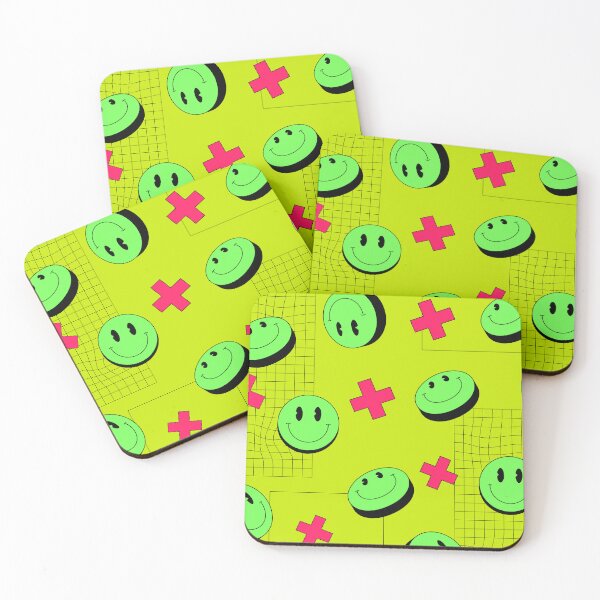 Item preview, Neon Green Trippy Smiley Y2K designed and sold by MaiZephyr.