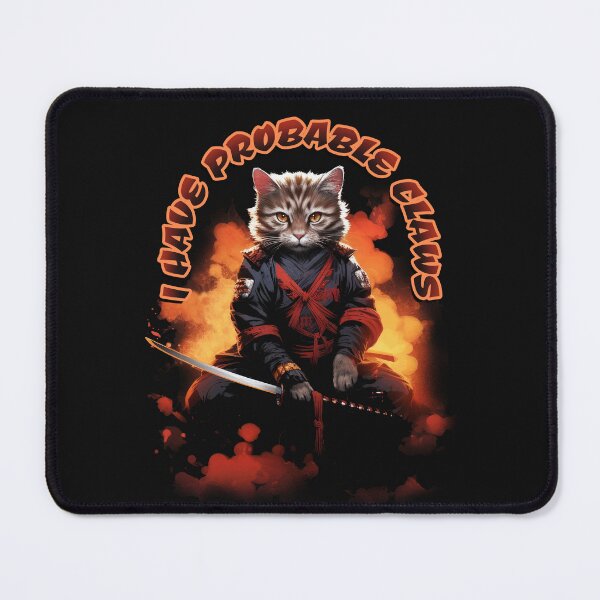 Item preview, Cool samurai cat, Fire Lawyer Cat designed and sold by Click-Like.