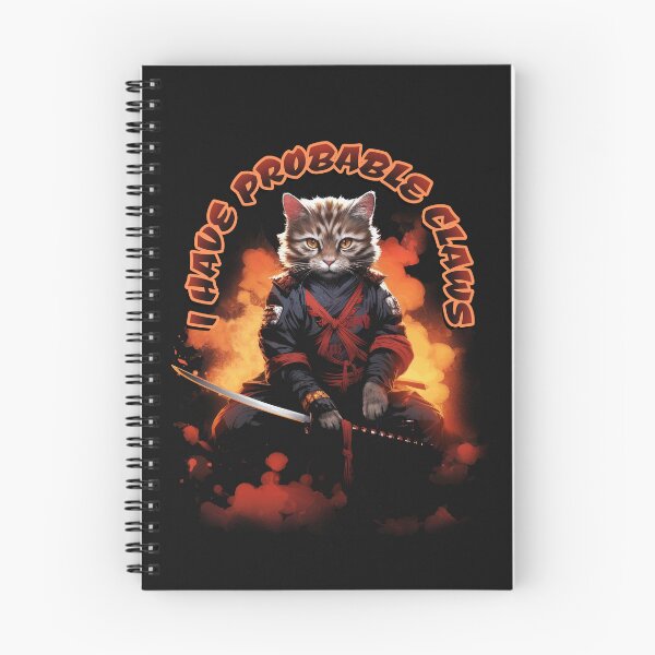 Item preview, Cool samurai cat, Fire Lawyer Cat designed and sold by Click-Like.