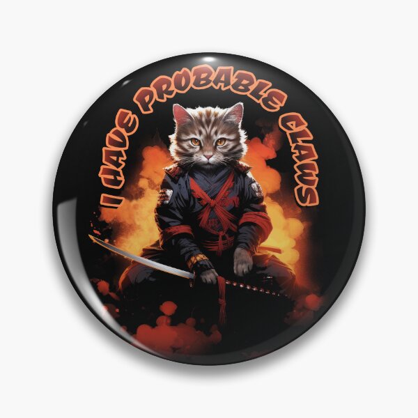 Item preview, Cool samurai cat, Fire Lawyer Cat designed and sold by Click-Like.