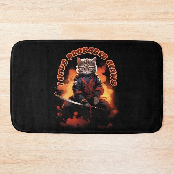 Item preview, Cool samurai cat, Fire Lawyer Cat designed and sold by Click-Like.