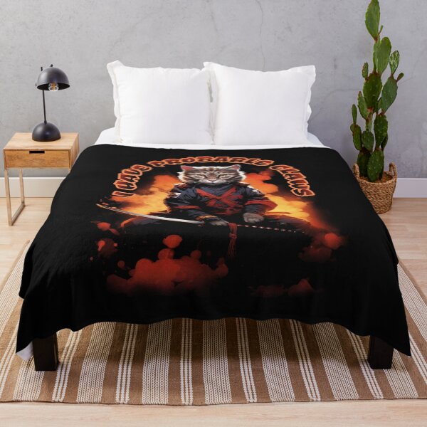 Item preview, Cool samurai cat, Fire Lawyer Cat designed and sold by Click-Like.