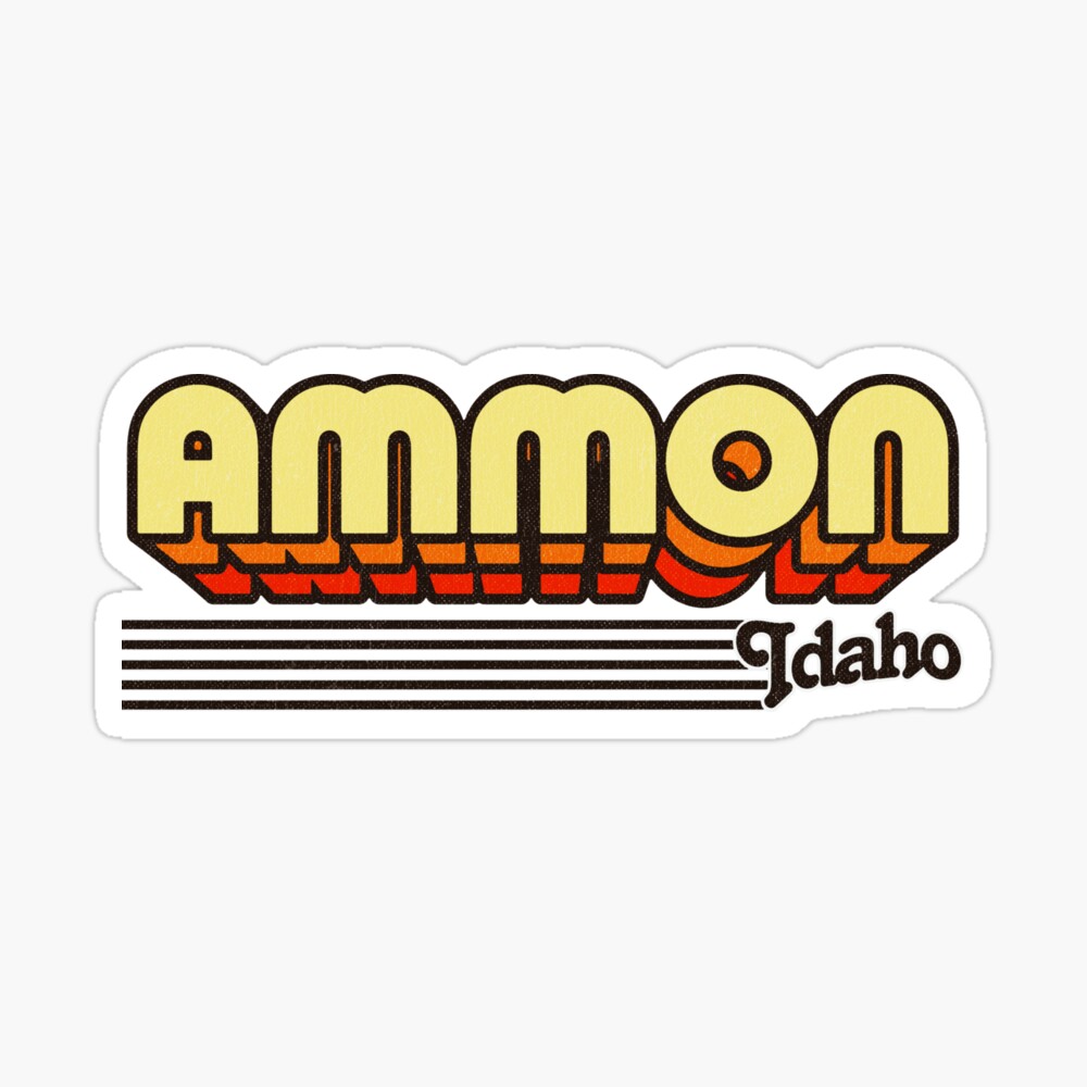 Ammon, Idaho | Retro Stripes Sticker
