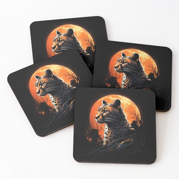 Item preview, Leopard Silhouette against Lunar Majesty  in Wild Solarization 6 designed and sold by eyestetix.