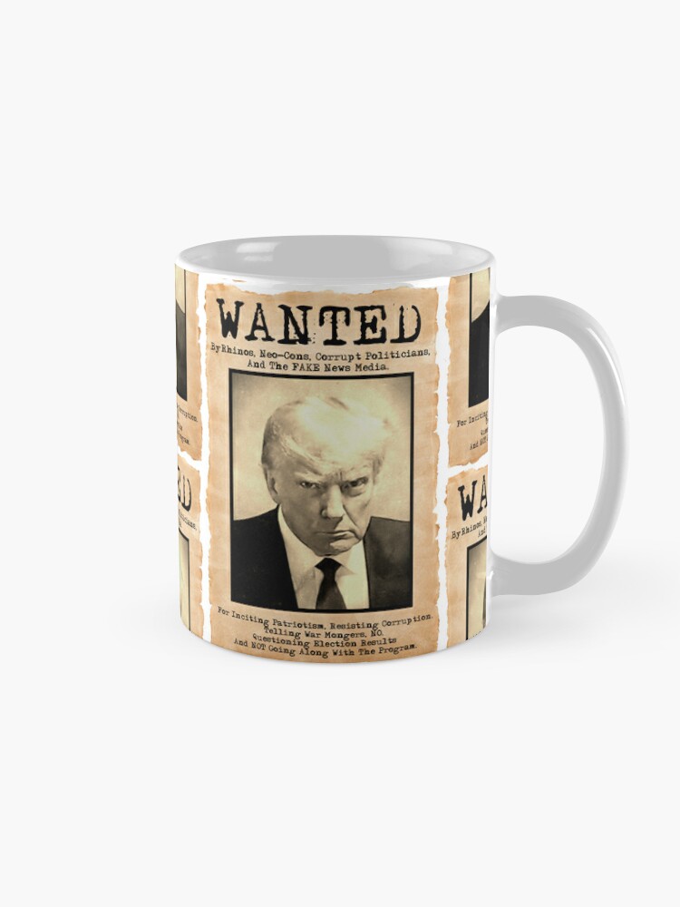 Trump Mugshot - 11 Ounce Coffee Mug - Trump 2023 Jail Mugshot - Coffee Cup  (WHITE)