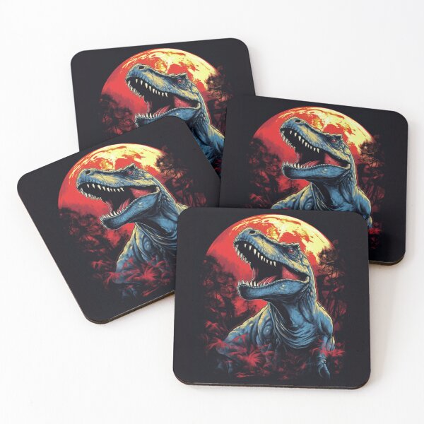 Item preview, Bold T-Rex Against Lunar Tyrant in Wild Solarization Style 3 designed and sold by eyestetix.