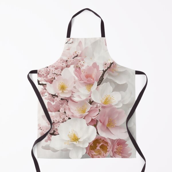 Item preview, Sakura Blossom Collage: Stunning, Multicolored Floral Art on a White Background designed and sold by CharmingChic.