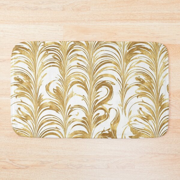 Luxurious Gold Art Bath Mats for Sale