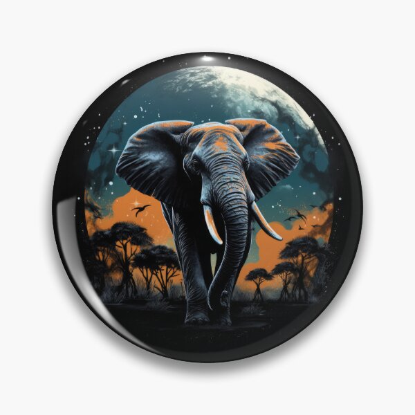 Item preview, Wild Elephant against Lunar Luminary in Solarization designed and sold by eyestetix.