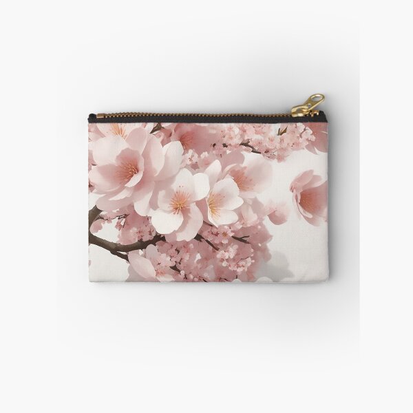 Aperçu de l'œuvre Sakura Blossom Collage: Stunning, Multicolored Floral Art on a White Background créée et vendue par CharmingChic.