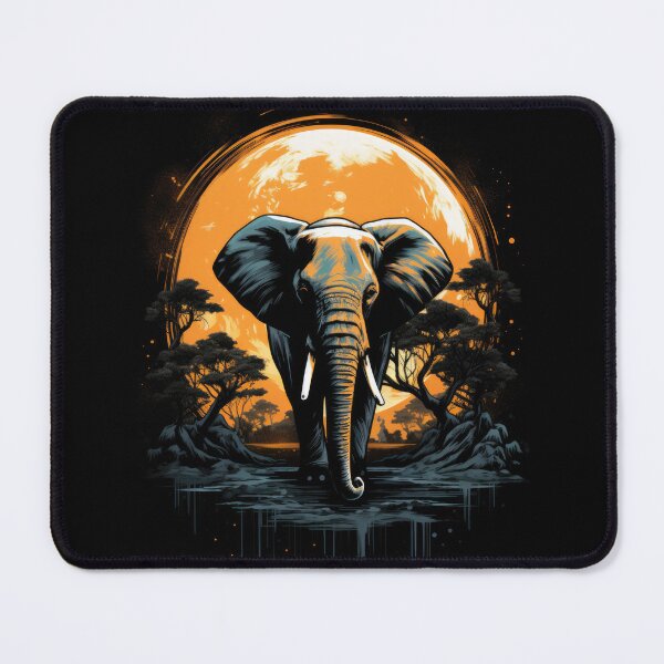 Item preview, Wild Elephant against Lunar Luminary in Solarization 2 designed and sold by eyestetix.