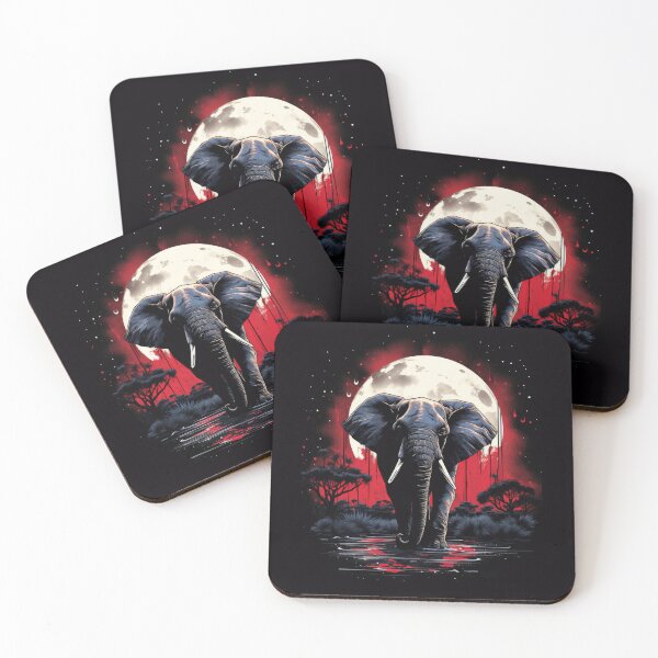 Item preview, Wild Elephant against Lunar Luminary in Solarization 3 designed and sold by eyestetix.