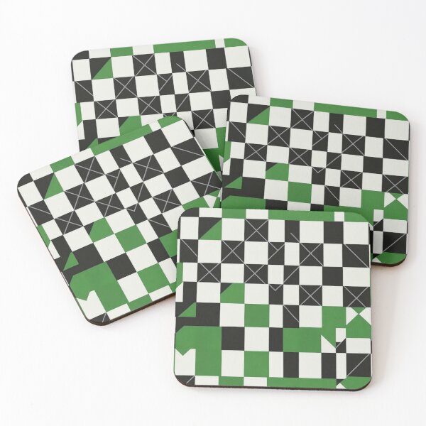 Item preview, Black and green chessboard pattern designed and sold by CoolPixels.