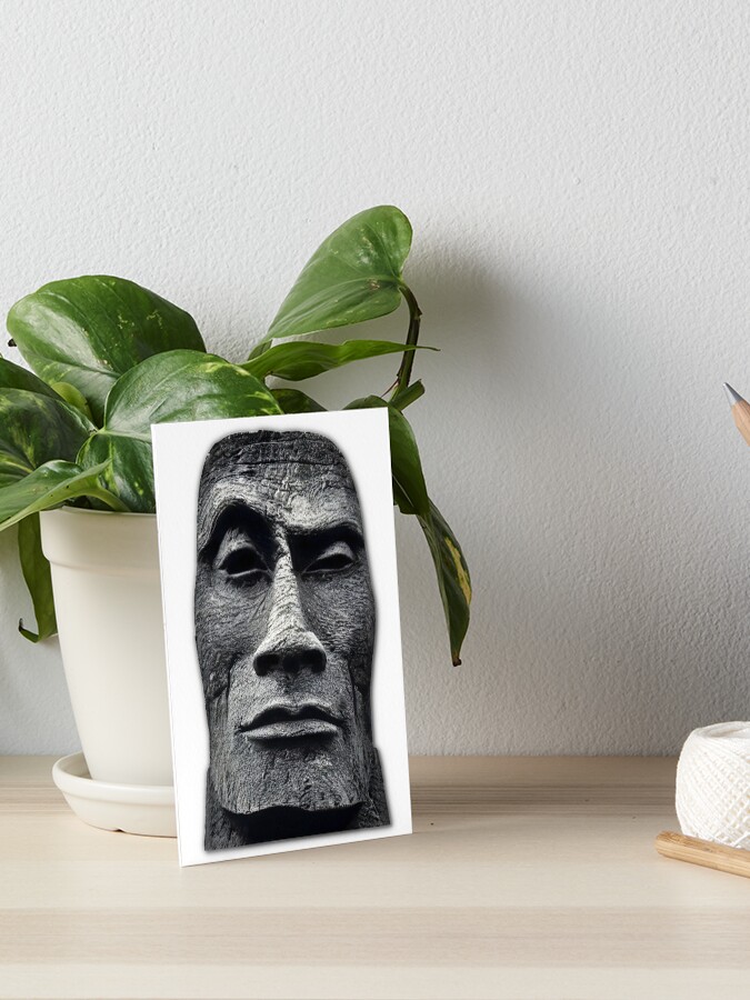 The Rock Moai Statue Funny Meme Dwayne Johnson Easter Island Greeting Card  for Sale by ArtfullyRad