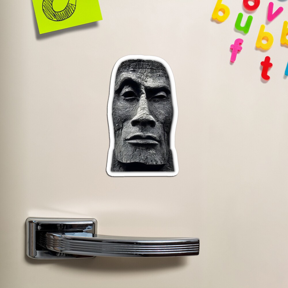 Meme Enjoyer Funny Moai Emoji - Funny Quotes - Magnet