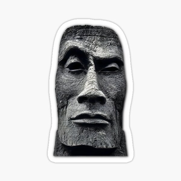 Moai emoji Sticker for Sale by SeyMeme