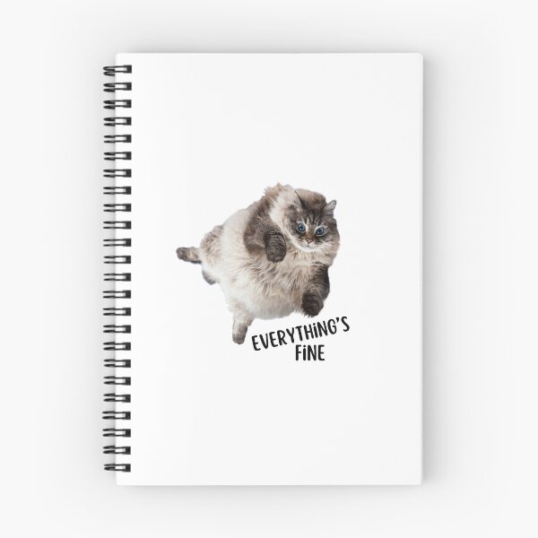 Item preview, Everything's Fine Flying Fat Cat designed and sold by kindandcrazy.