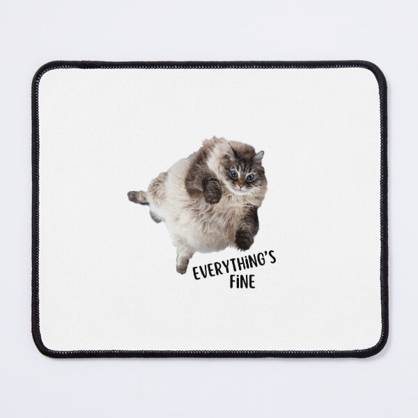 Item preview, Everything's Fine Flying Fat Cat designed and sold by kindandcrazy.