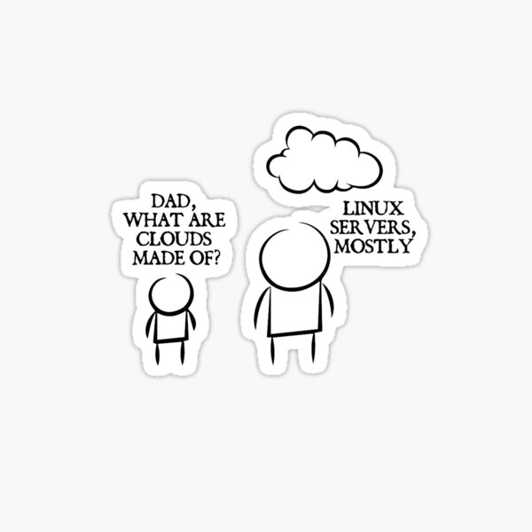Item preview, Clouds - Linux Server - Funny Programming Jokes designed and sold by AmilahBoa.