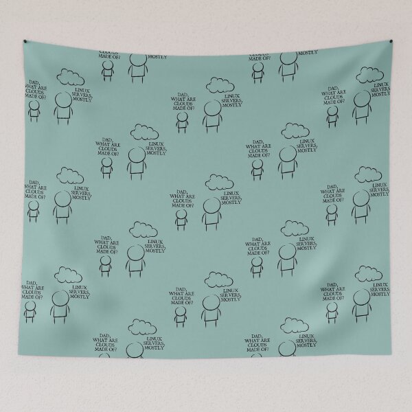 Item preview, Clouds - Linux Server - Funny Programming Jokes designed and sold by AmilahBoa.