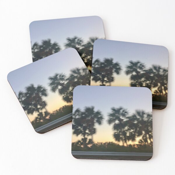 Item preview, florida palm trees at sunset designed and sold by BlueGardenia.