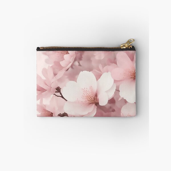 Item preview, Sakura Blossom Collage: Captivating Floral Art with Pastel Pink Backdrop designed and sold by CharmingChic.
