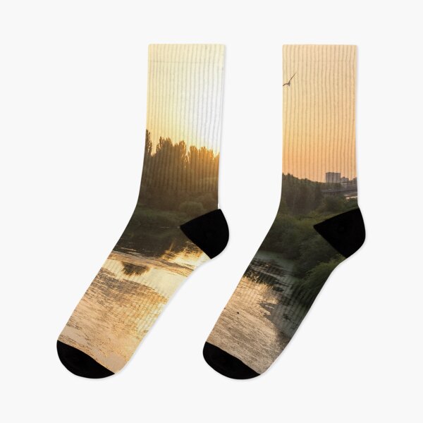 Item preview, Brilliant Serendipity - Sunrise Seagull over Maritsa River in Plovdiv Bulgaria designed and sold by Georgia Mizuleva.