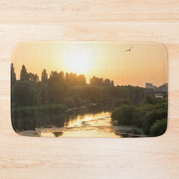 Item preview, Brilliant Serendipity - Sunrise Seagull over Maritsa River in Plovdiv Bulgaria designed and sold by Georgia Mizuleva.