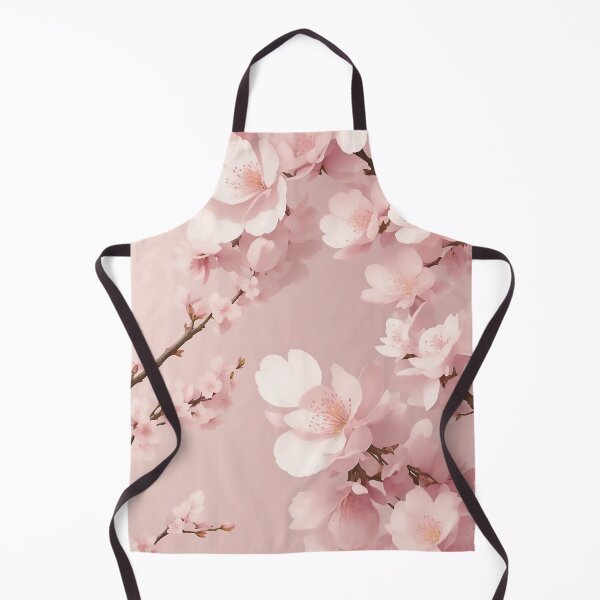 Artikelvorschau, Sakura Blossom Collage: Captivating Floral Art with Pastel Pink Backdrop entworfen und verkauft von CharmingChic.