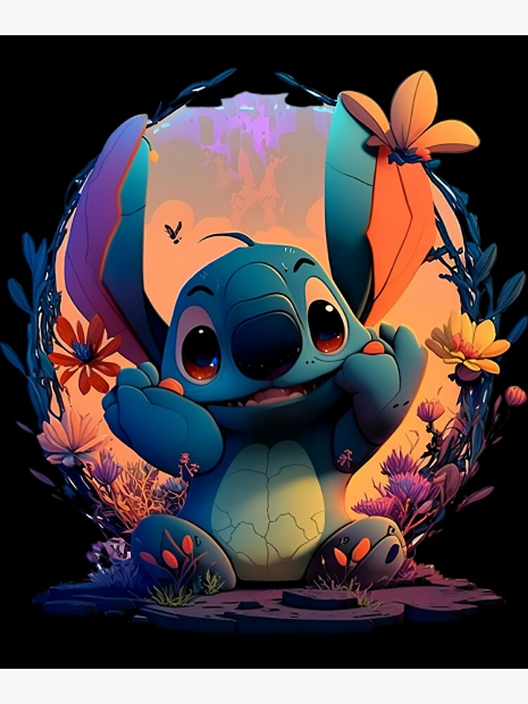 Lámina metálica for Sale con la obra «Es mi regalo de cumpleaños Stitch  Lilo divertido» de trangnguyenvn88