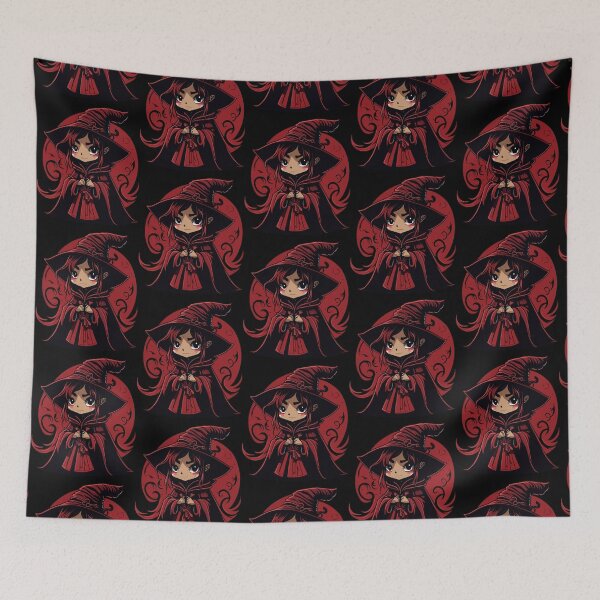 Item preview, cute red witch girl, dark magician girl designed and sold by ErinWorthy.