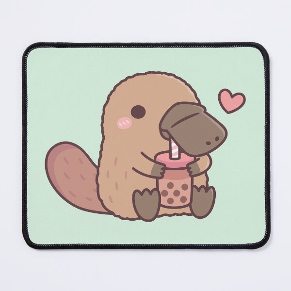 Item preview, Cute Platypus Loves Drinking Bubble Tea designed and sold by rustydoodle.