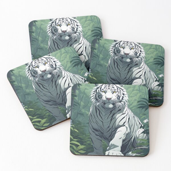 Item preview, White Tiger Leering in a forest designed and sold by PCGDrawing.